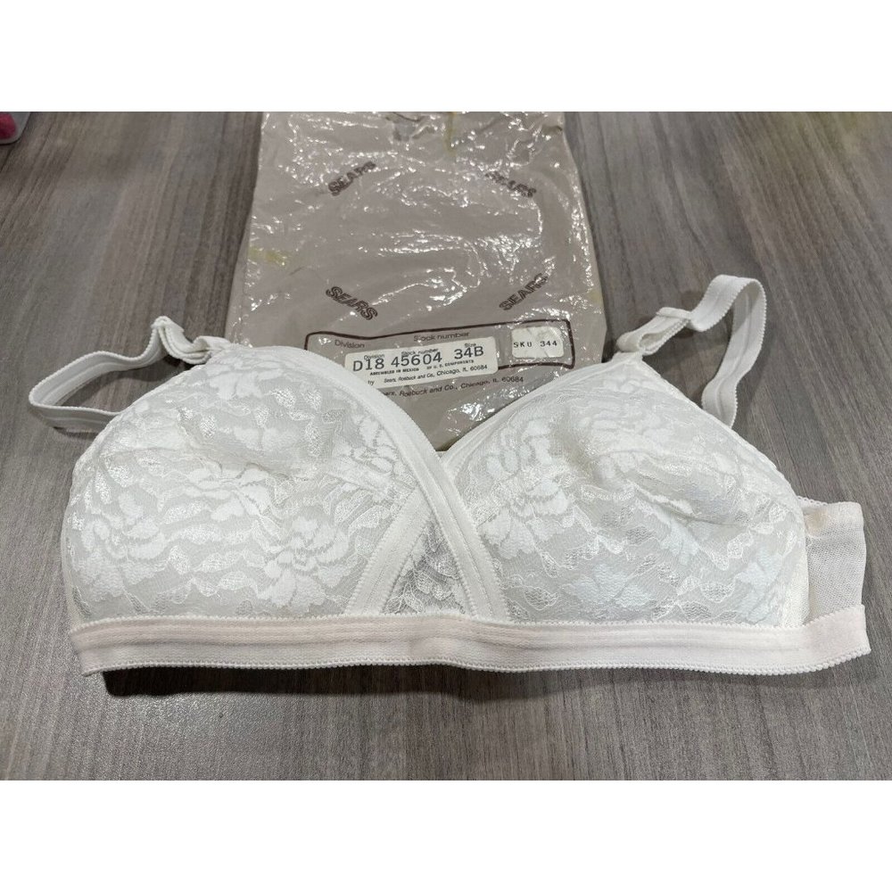 Vintage New Sears Lace Bra 34b D8